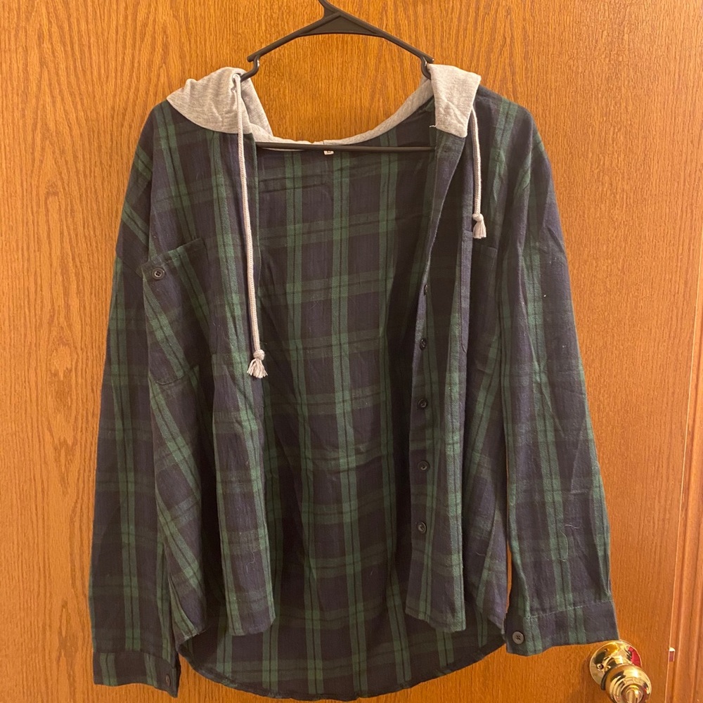Flannel hoodie